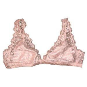 Victoria’s Secret Light Pink Lacey Bralette Size Medium